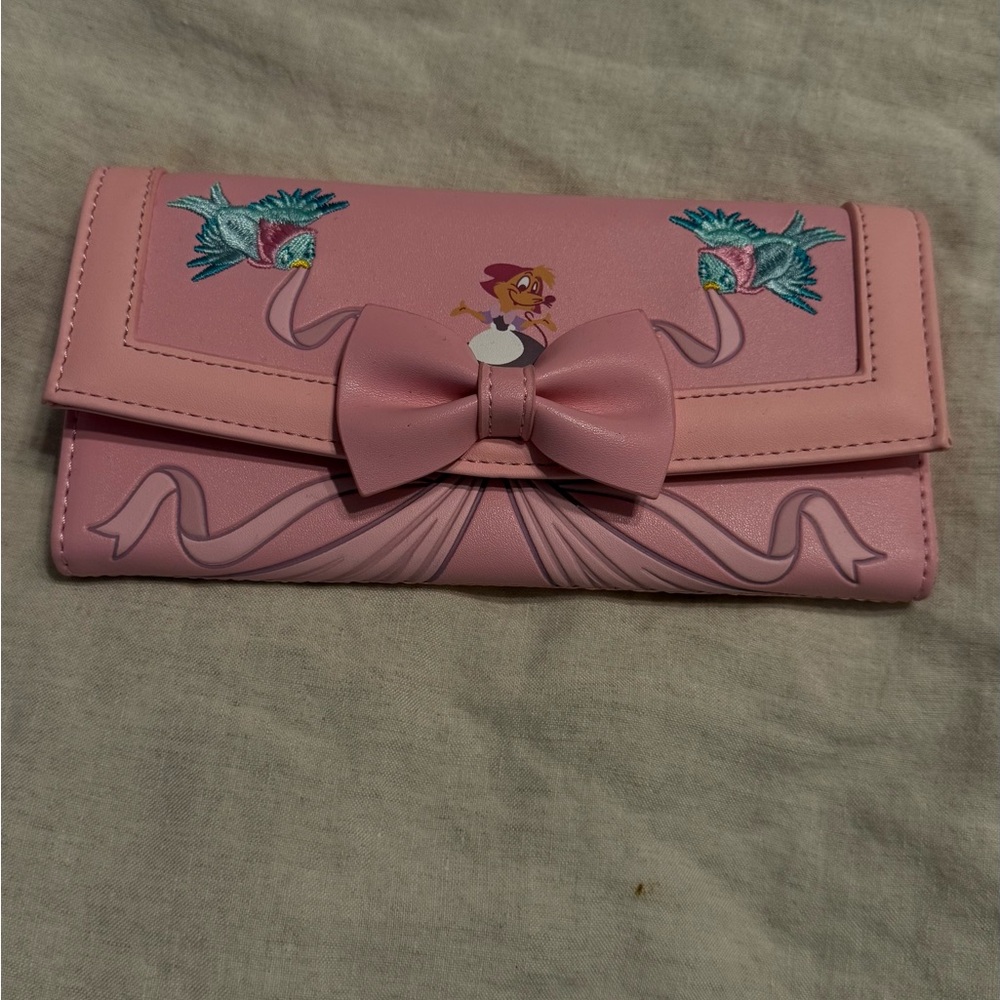 Loungefly Disney Cinderella Pink Wallet with Blue Interior